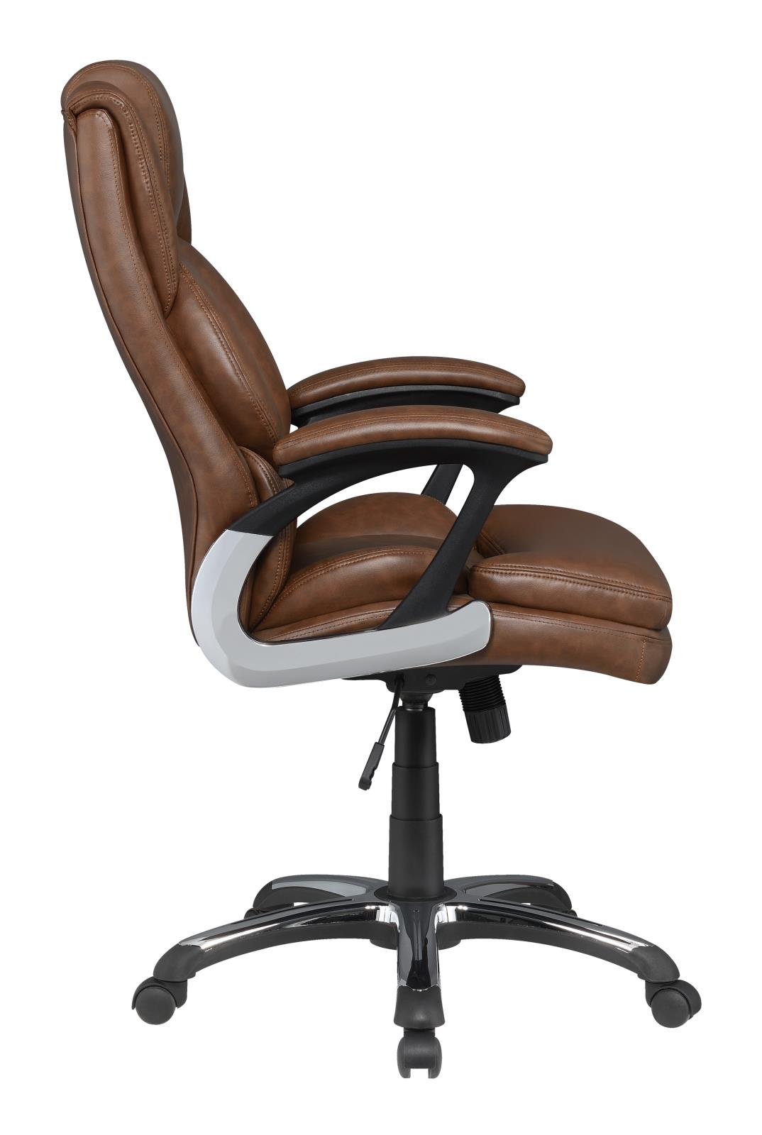 Nerris - Nerris Adjustable Height Office Chair with Padded Arm Brown and Black