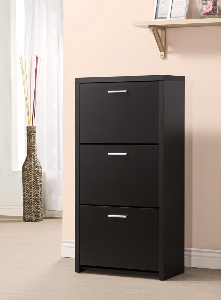 Vivian - Vivian 3-drawer Shoe Cabinet Black