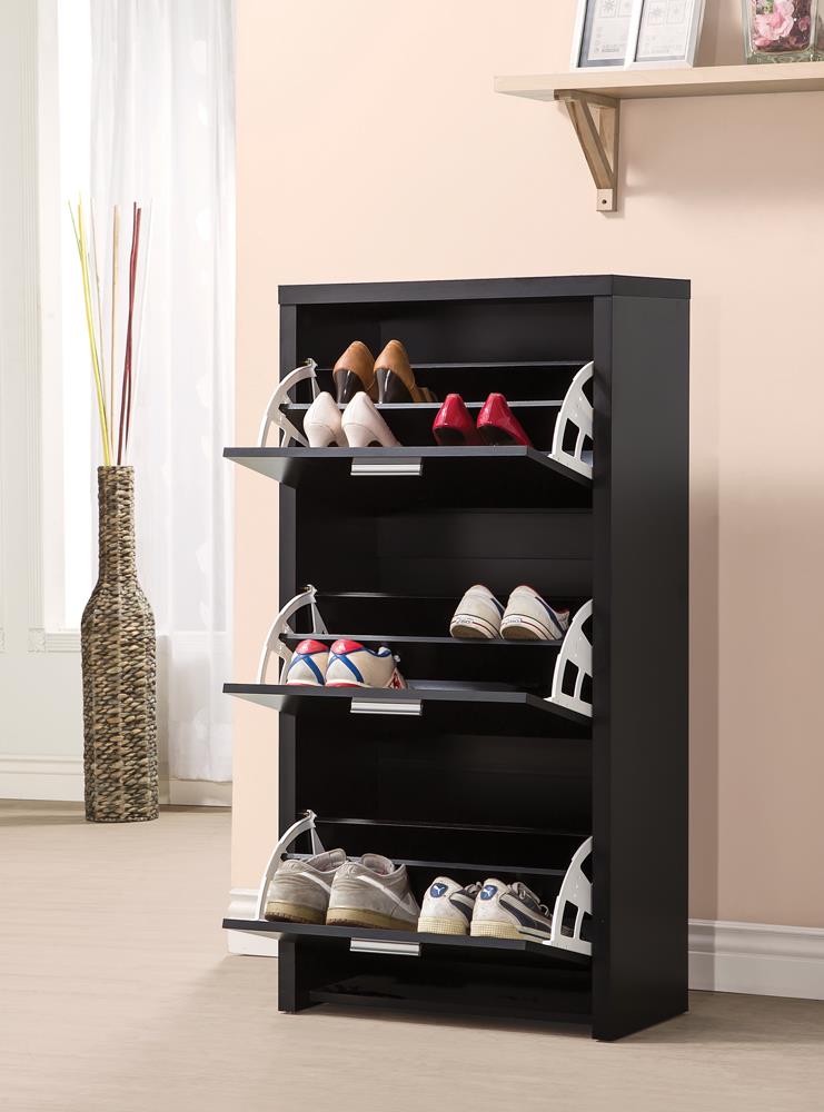 Vivian - Vivian 3-drawer Shoe Cabinet Black