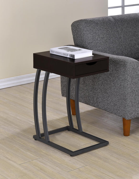 Troy - Troy Accent Table with Power Outlet Cappuccino