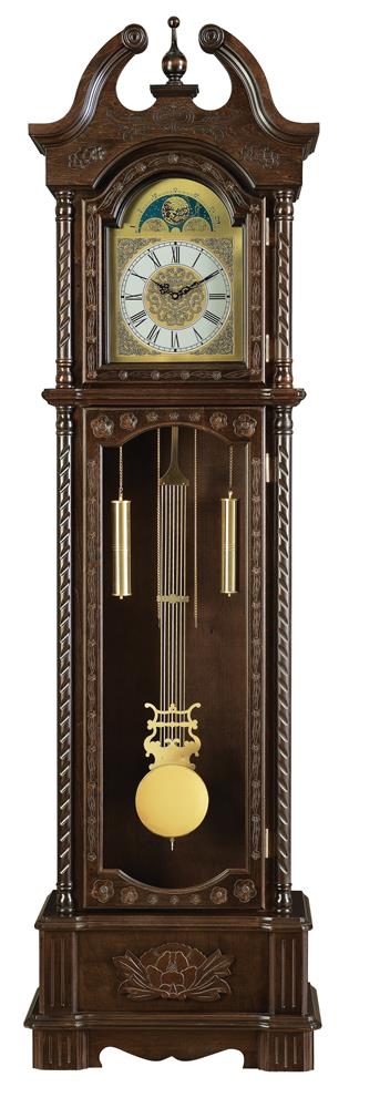 Cedric - Cedric Grandfather Clock with Chime Golden Brown