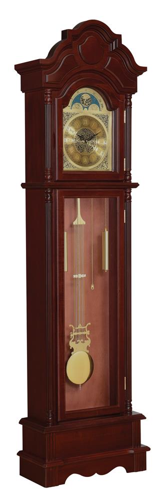 Diggory - Diggory Grandfather Clock Brown Red and Clear