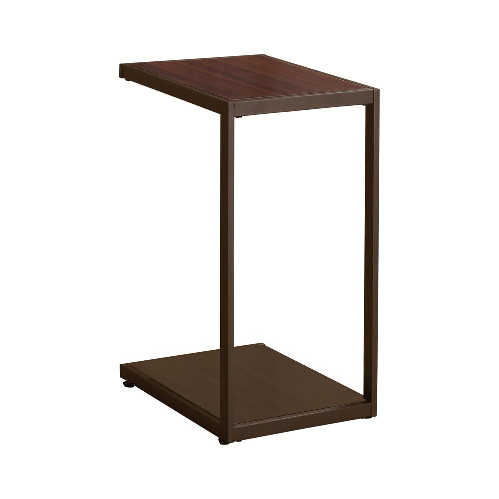 Jose - Jose Rectangular Accent Table with Bottom Shelf Brown