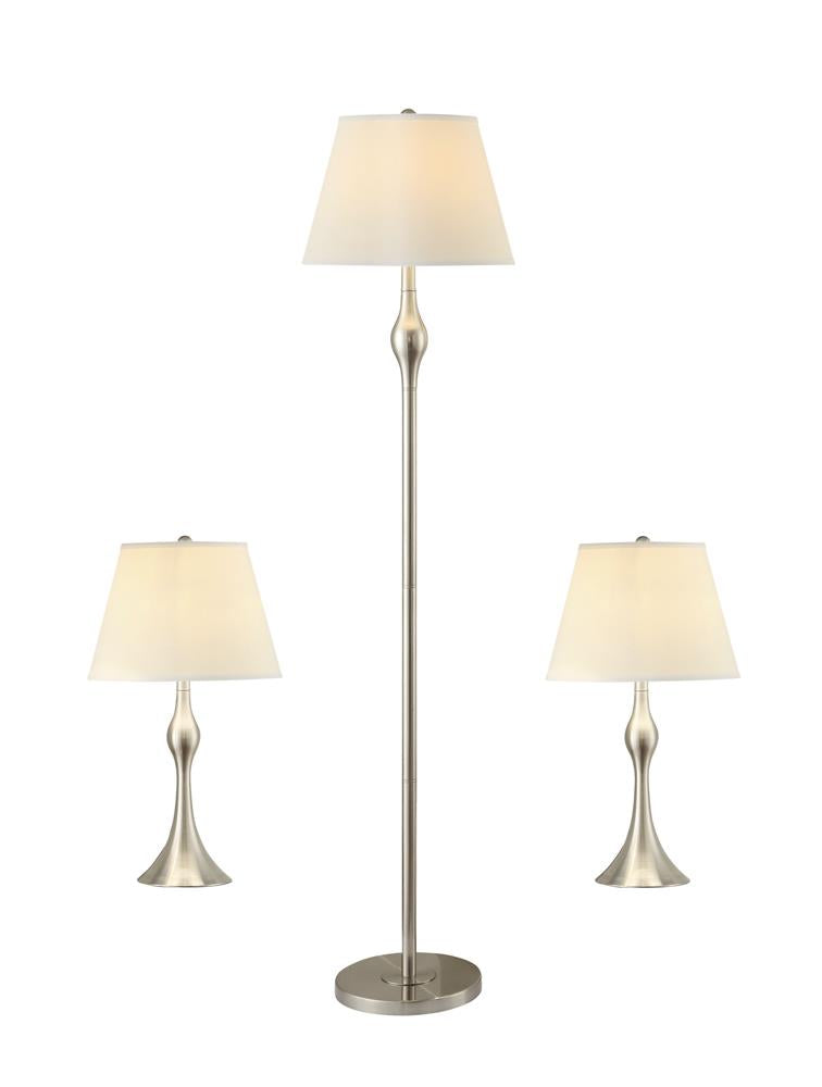 Griffin - Griffin 3-piece Slender Lamp Set Brushed Nickel