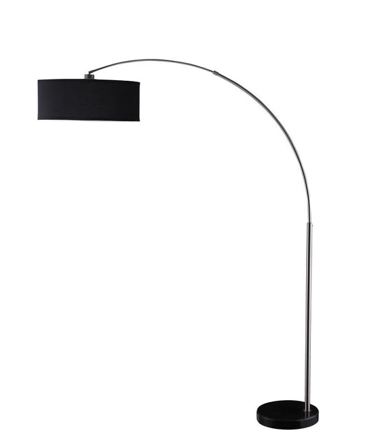 Kawke - Kawke Drum Shade Floor Lamp Black and Chrome