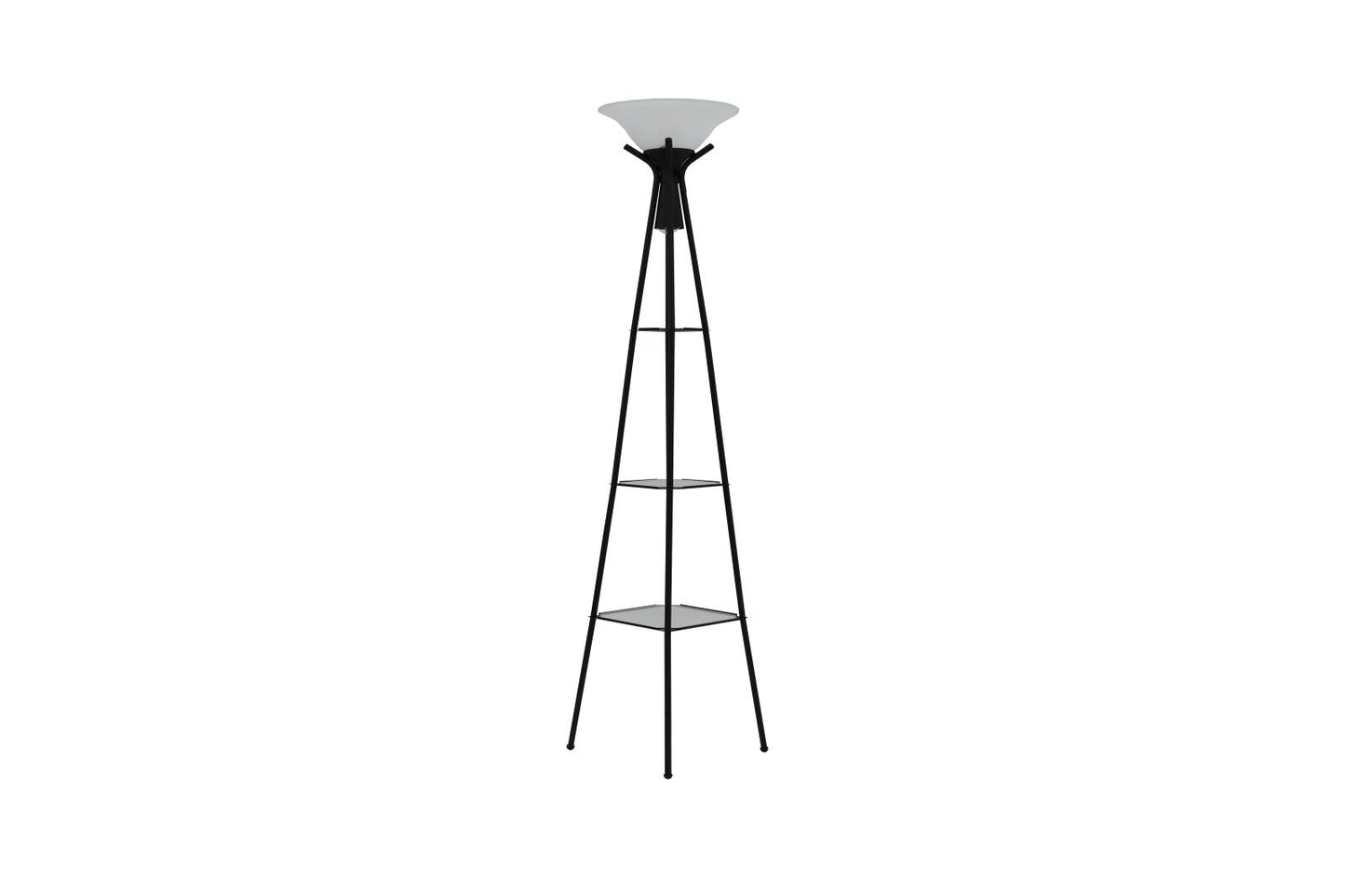 Gianni - Gianni Versatile Shelf Tower Floor Lamp Charcoal Black
