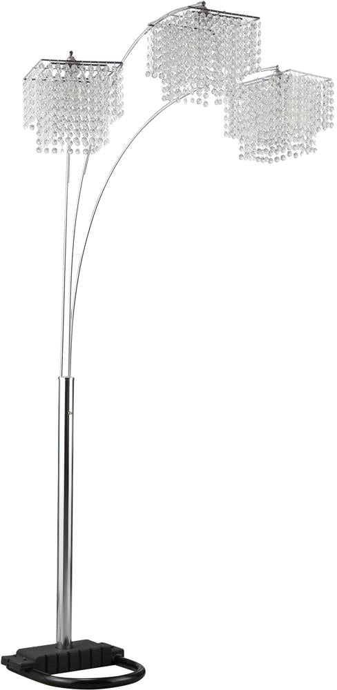 Miriam - Miriam Crystal Drop Shade Floor Lamp Chrome