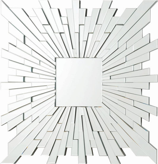 Brantley - Brantley Square Sunburst Wall Mirror Silver