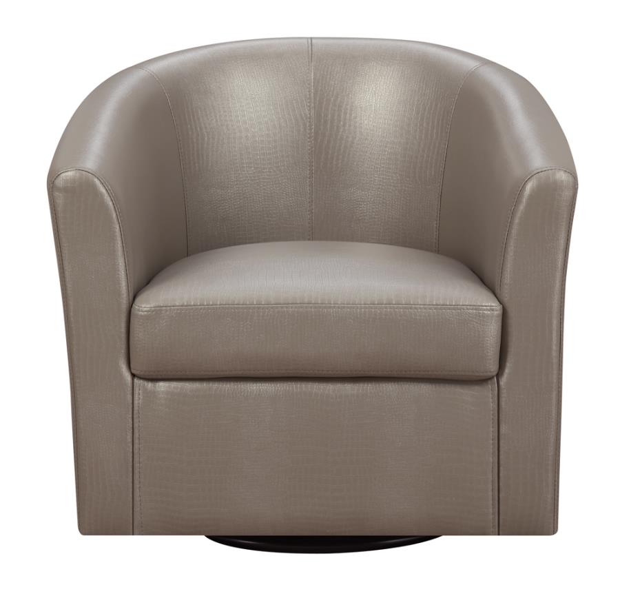 Turner - Turner Upholstery Sloped Arm Accent Swivel Chair Champagne