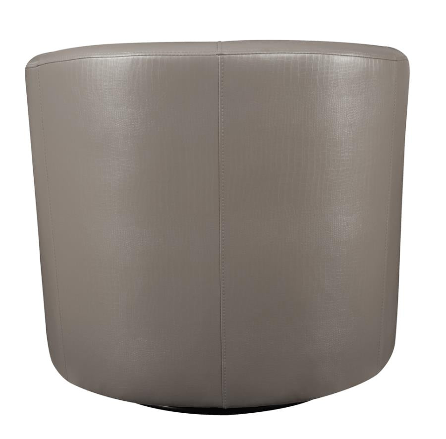 Turner - Turner Upholstery Sloped Arm Accent Swivel Chair Champagne