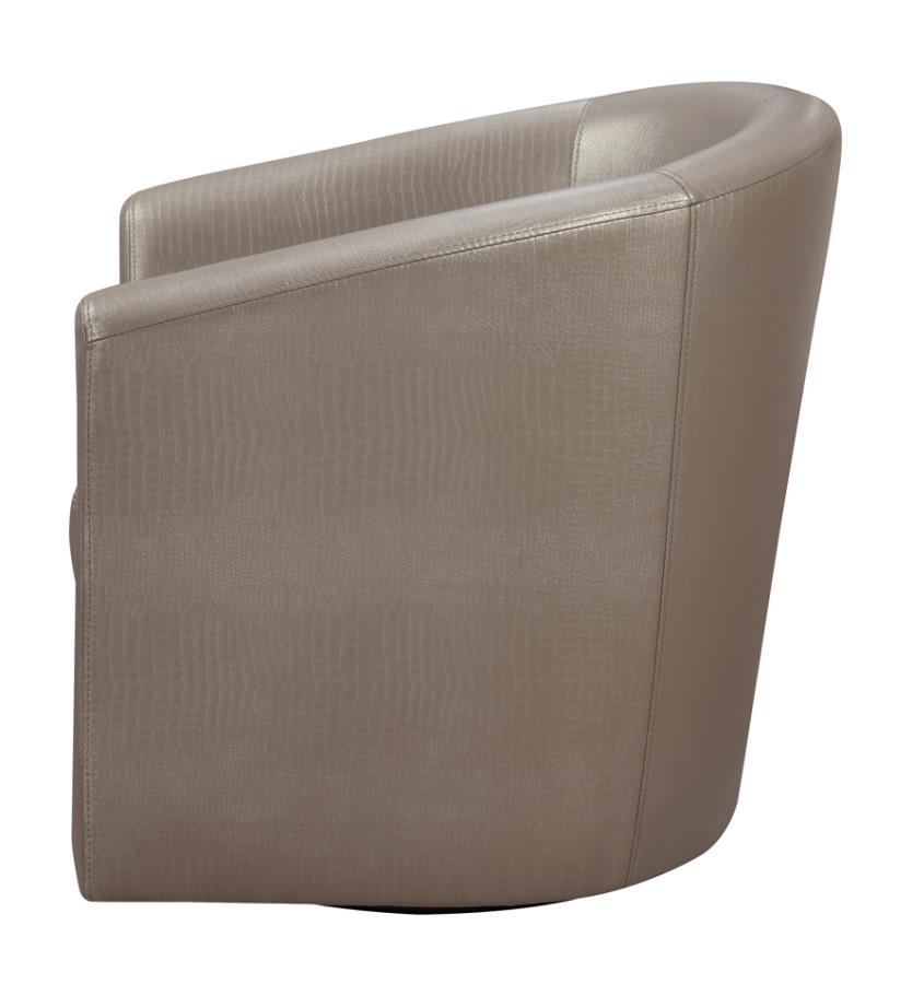 Turner - Turner Upholstery Sloped Arm Accent Swivel Chair Champagne