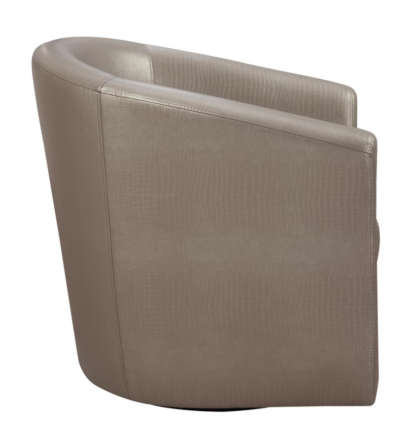 Turner - Turner Upholstery Sloped Arm Accent Swivel Chair Champagne