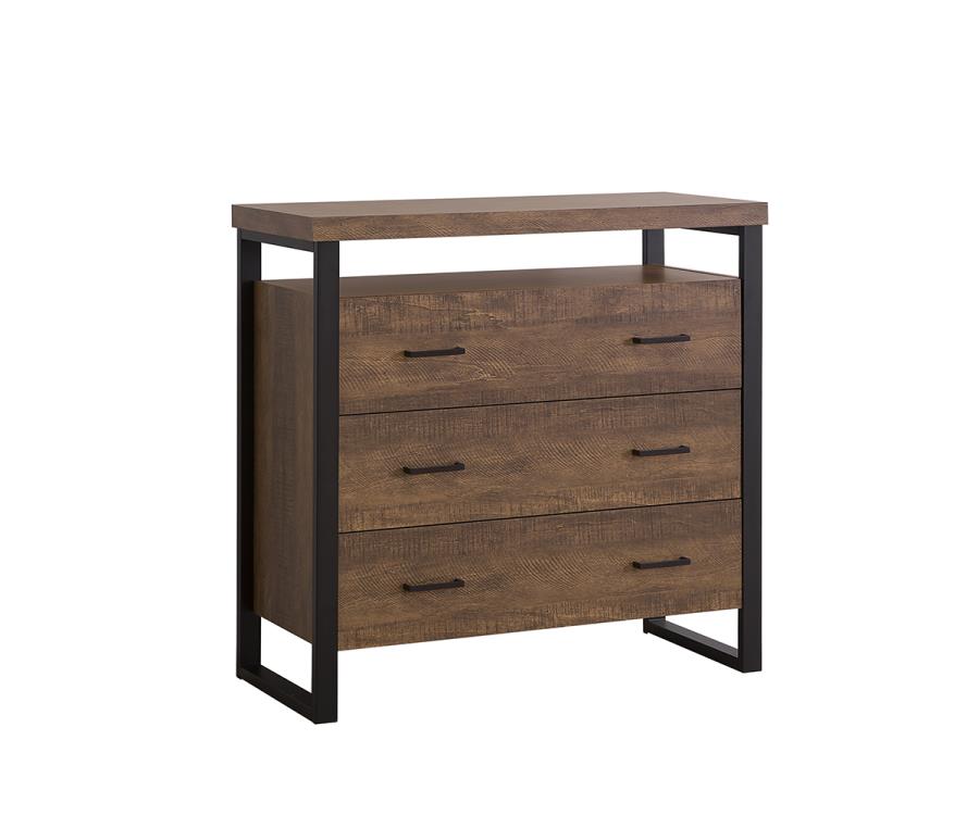 Thompson - Thompson 3-drawer Accent Cabinet Rustic Amber