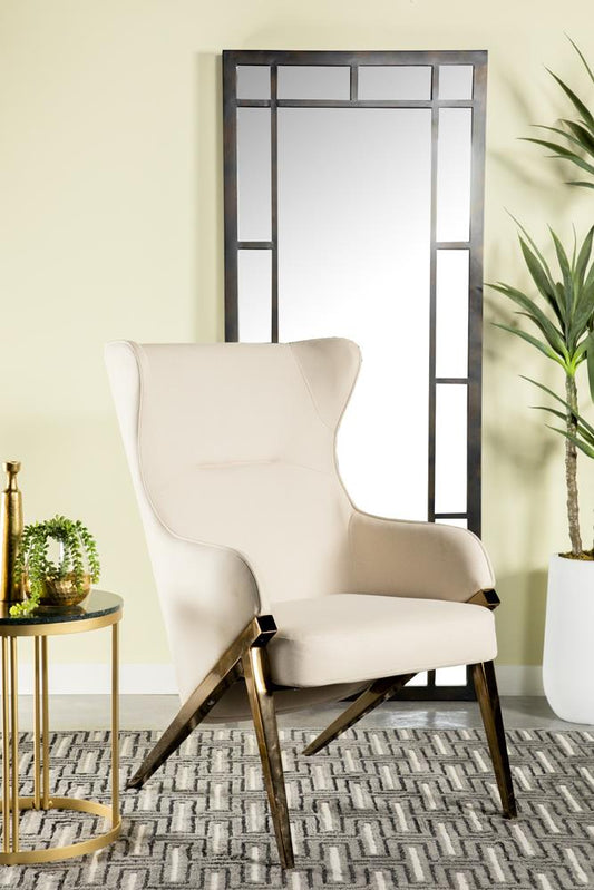 Walker - Walker Upholstered Accent Chair Cream and Bronze