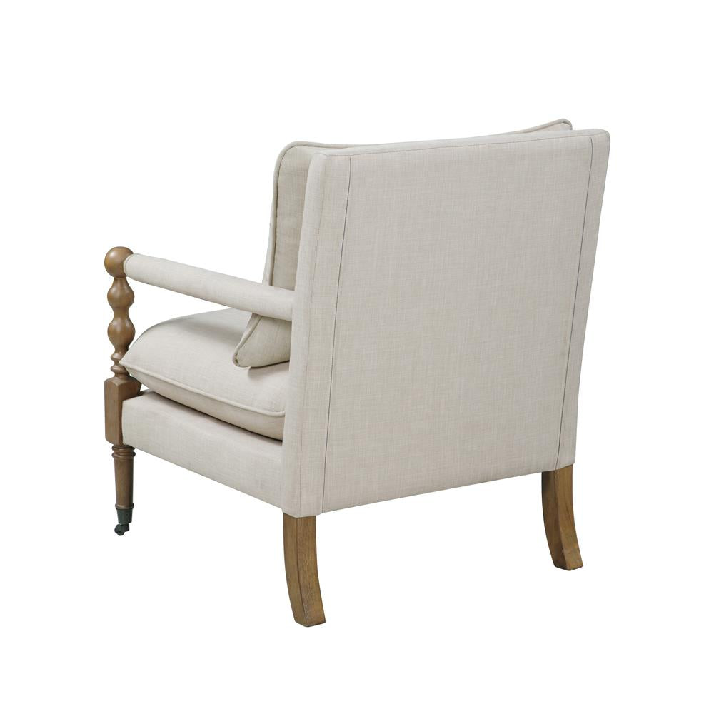Monaghan - Monaghan Upholstered Accent Chair with Casters Beige