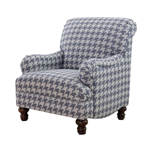 Glenn - Glenn Recessed Arms Accent Chair Blue