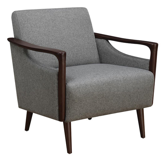 Justin - Justin Upholstered Accent Chair Grey and Brown