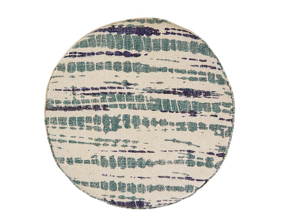 Mason - Mason Round Accent Stool Blue and White