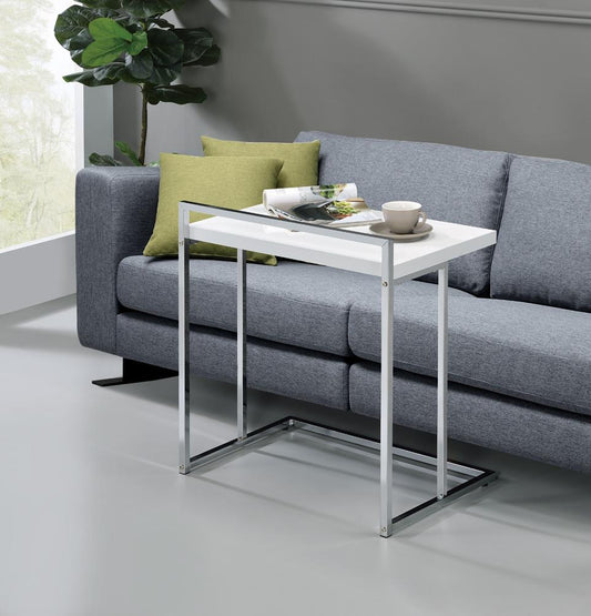 Dani - Dani Rectangular Snack Table with Metal Base