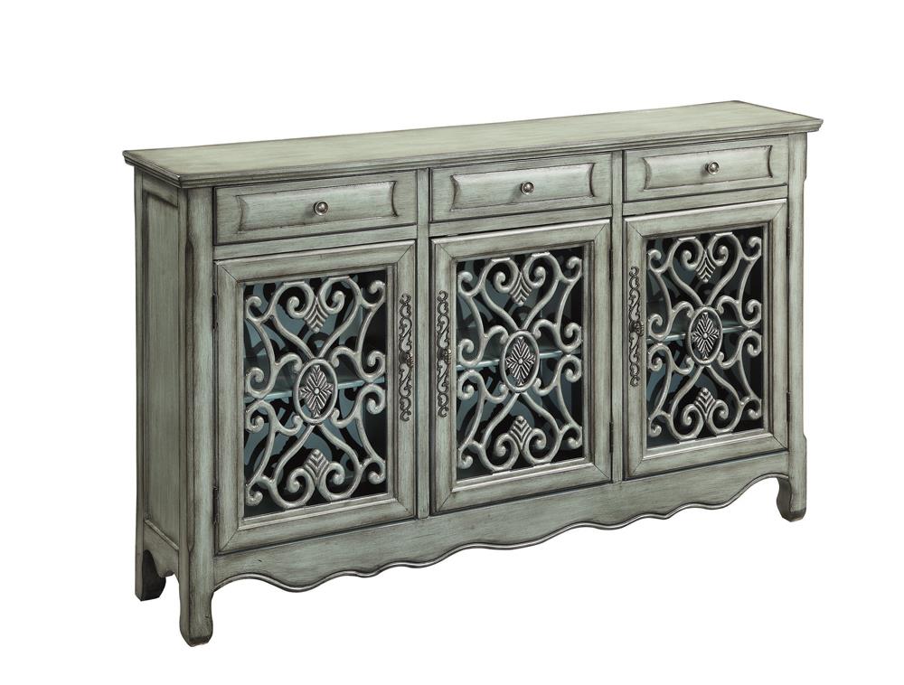 Madeline - Deserie 3-door Accent Cabinet Antique Green