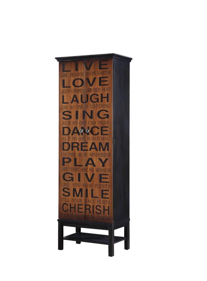 Lovegood - Lovegood 2-door Accent Cabinet Rich Brown and Black