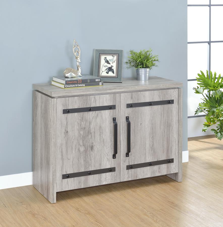 Enoch - Enoch 2-door Accent Cabinet Grey Driftwood