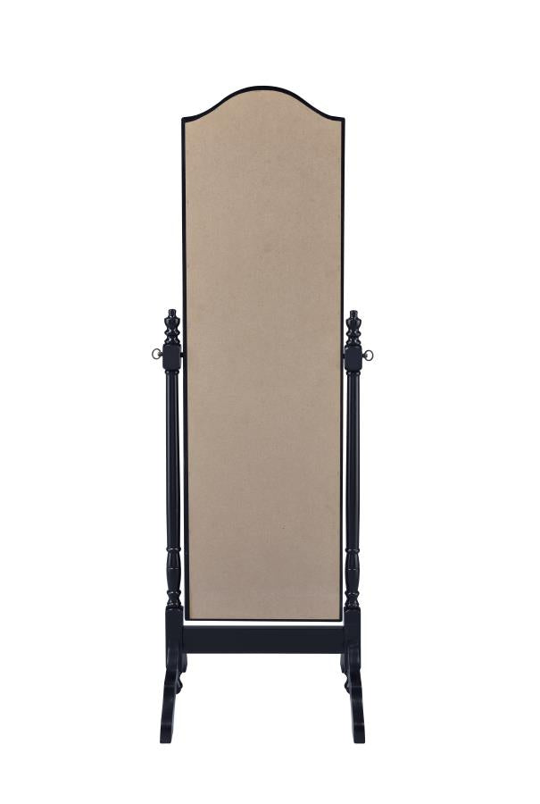 Cabot - Cabot Rectangular Cheval Mirror with Arched Top Black