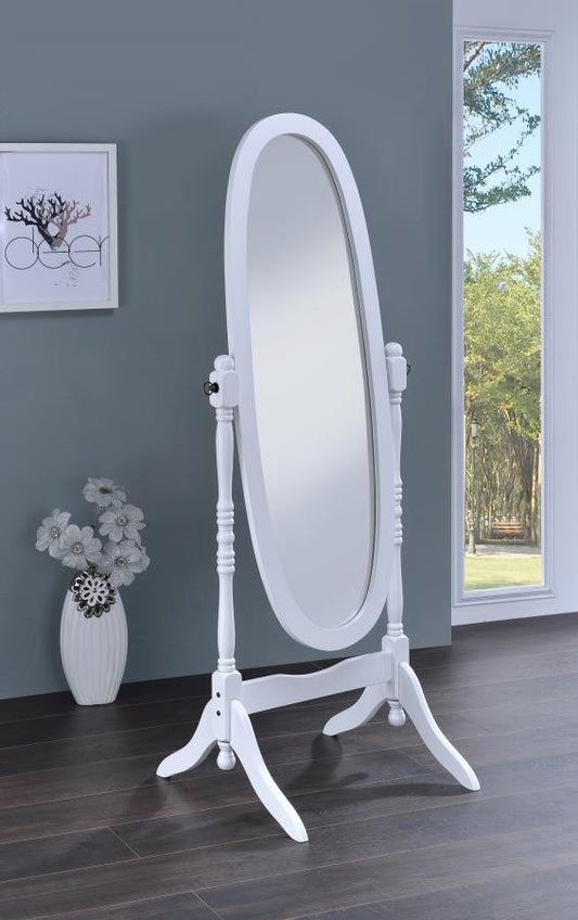 Foyet - Foyet Oval Cheval Mirror White