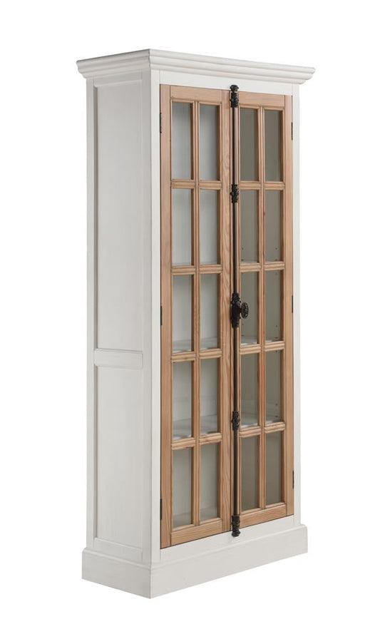 Tammi - Tammi 2-door Tall Cabinet Antique White and Brown