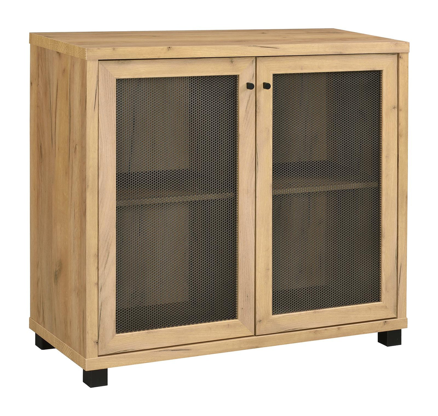 Mchale - McHale Accent Cabinet with Two Mesh Doors Golden Oak