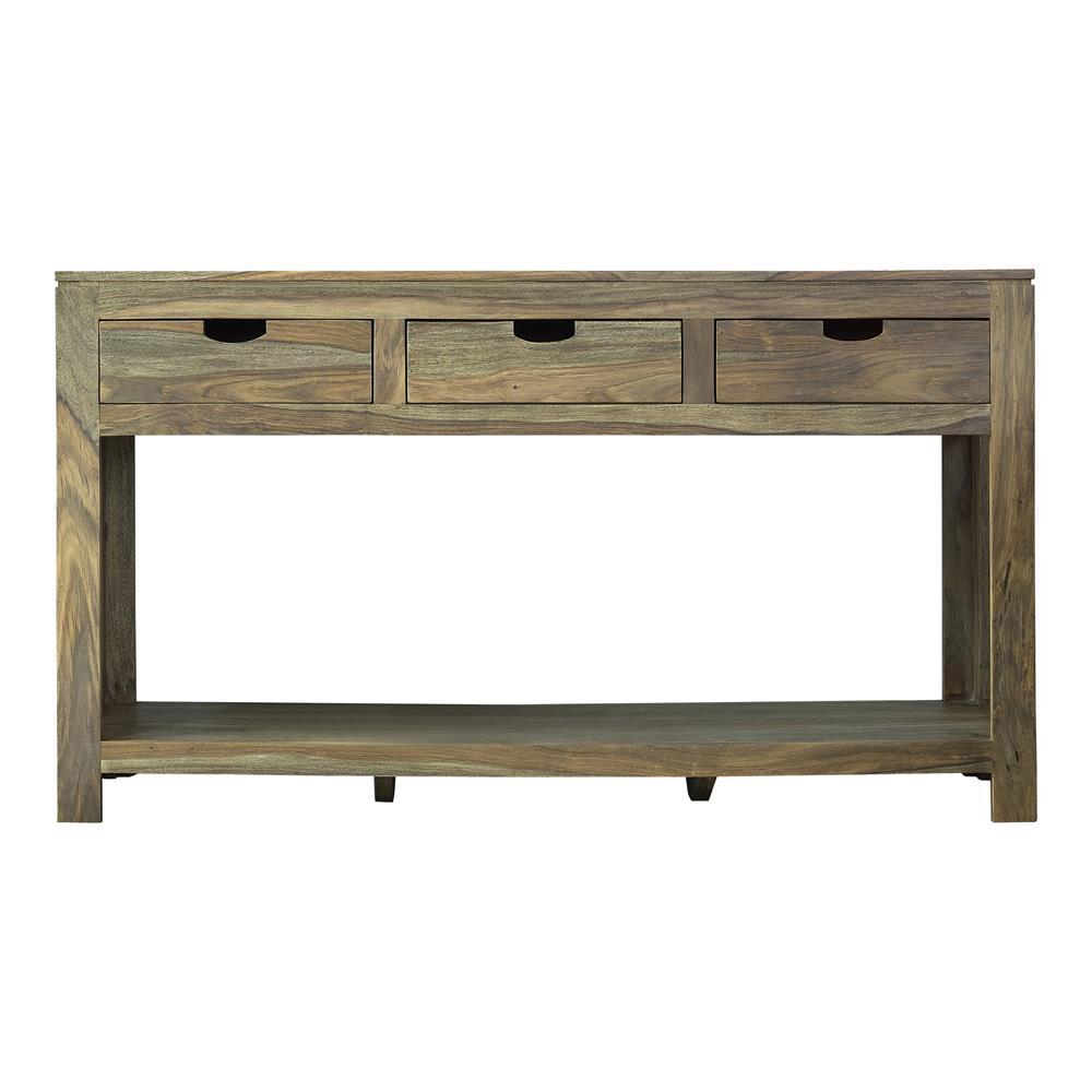 Esther - Esther 3-drawer Storage Console Table Natural Sheesham