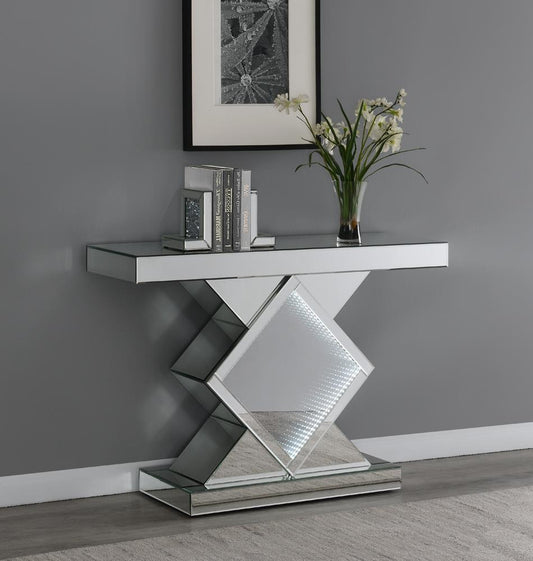 Moody - Moody Console Table with LED Lighting Silver
