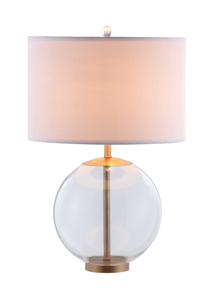 Kenny - Kenny Drum Shade Table Lamp with Glass Base White