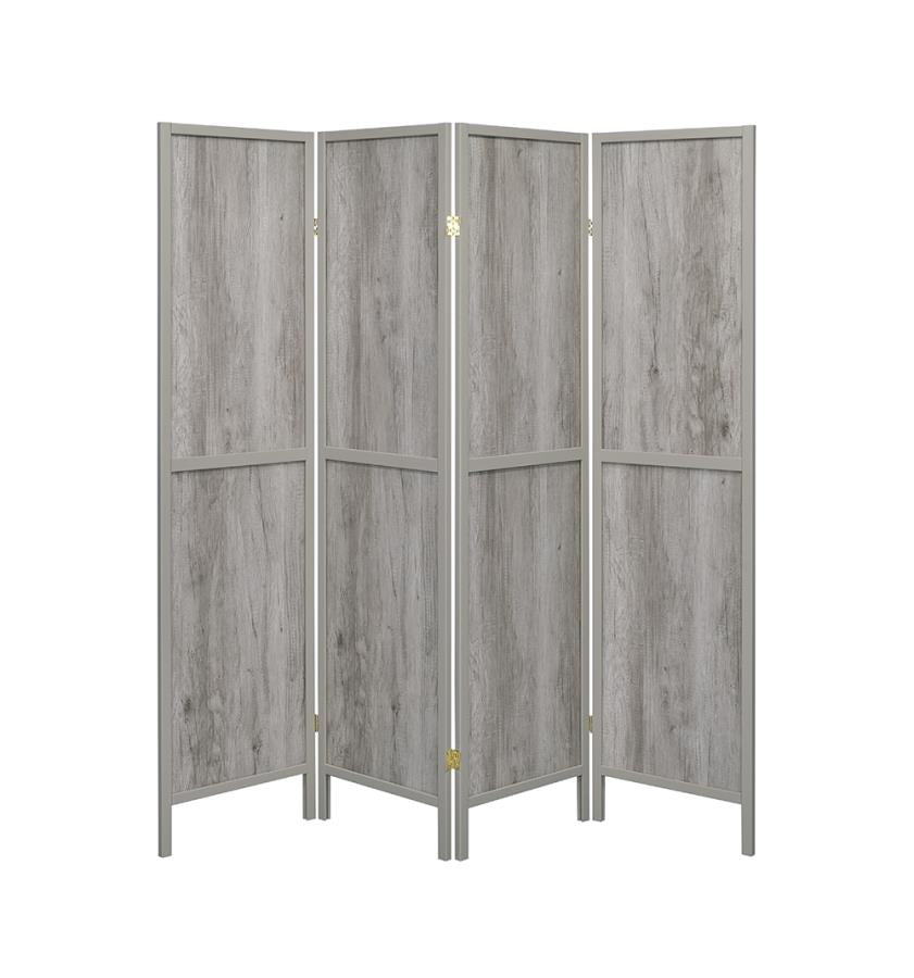 Deepika - Deepika 4-panel Folding Screen Grey Driftwood