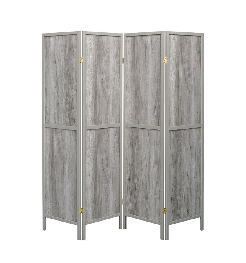 Deepika - Deepika 4-panel Folding Screen Grey Driftwood