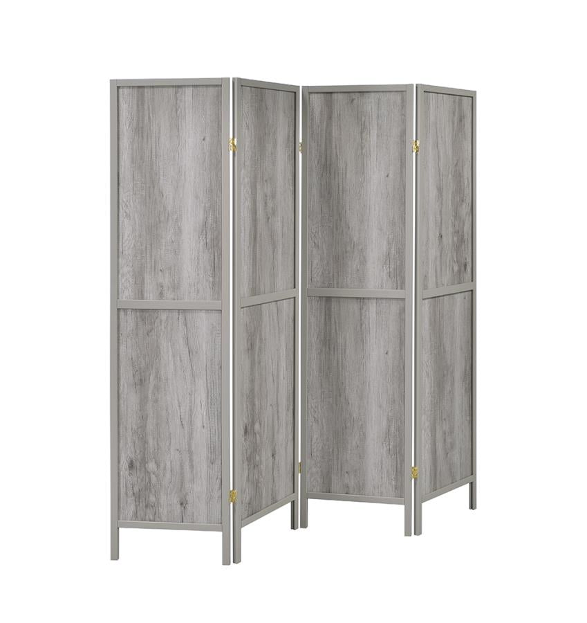 Deepika - Deepika 4-panel Folding Screen Grey Driftwood