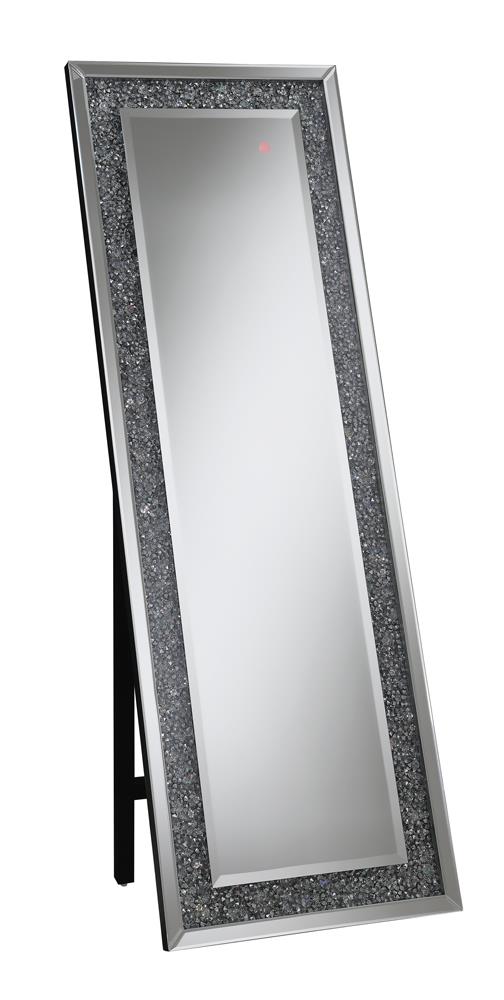 Carisi - Carisi Rectangular Standing Mirror with LED Lighting Silver