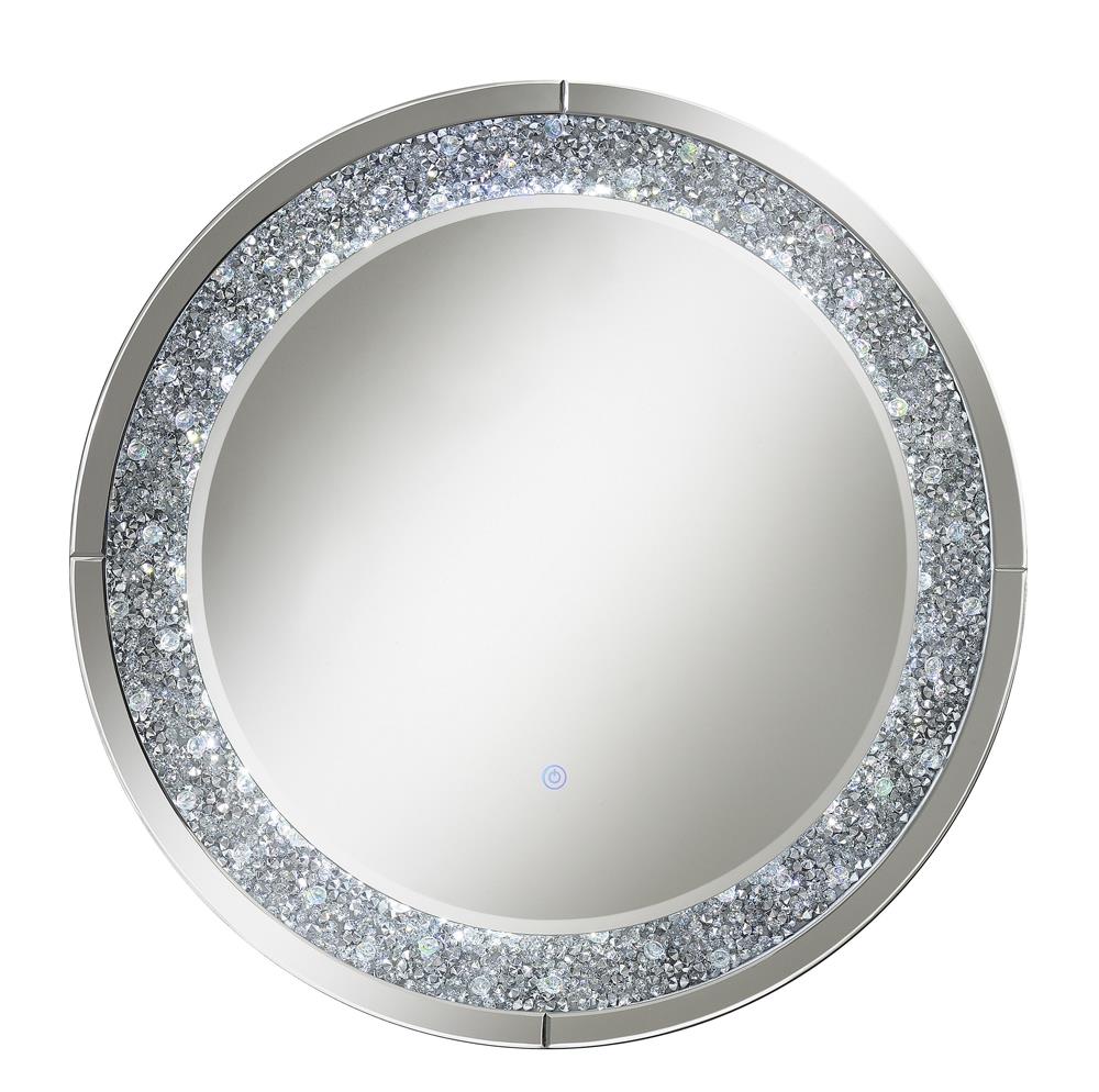 Lixue - Lixue Round Wall Mirror with LED Lighting Silver