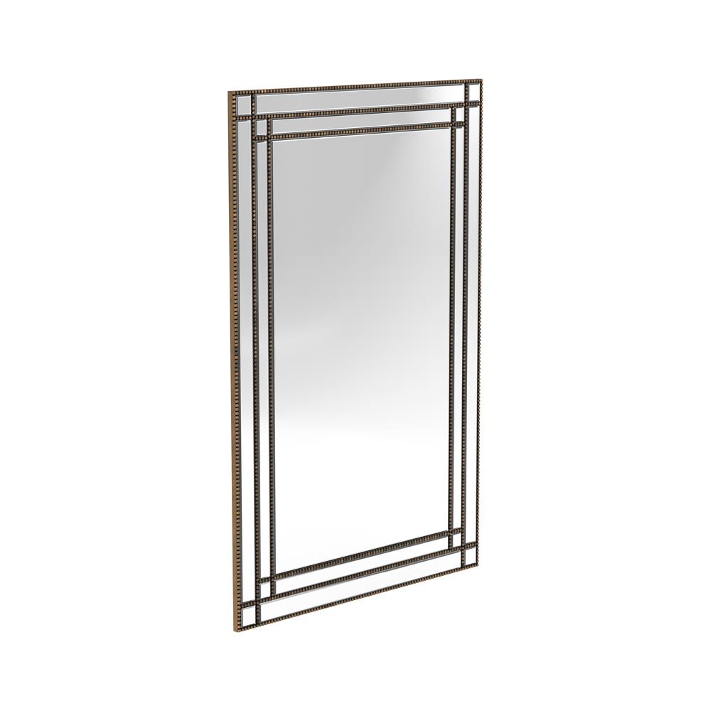 Liam - Beaded Trim Mirror Silver