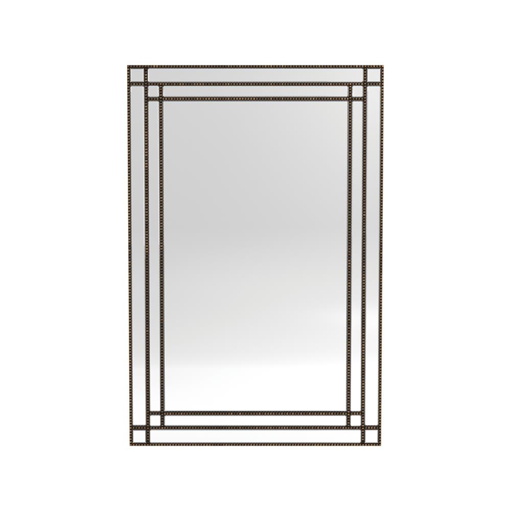 Liam - Beaded Trim Mirror Silver