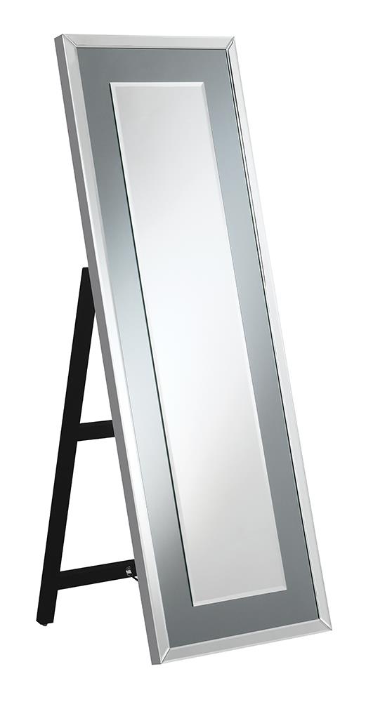 Eugene - Rectangular Cheval Mirror with LED Light Silver