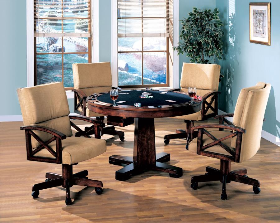 Marietta - Marietta Round Wooden Game Table Tobacco