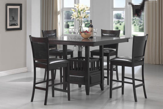 Jaden - Jaden Square Counter Height Table with Storage Espresso