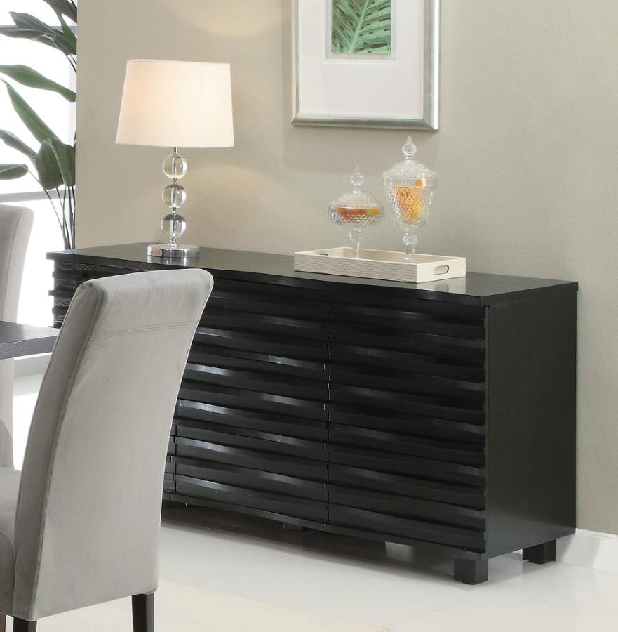 Stanton - Stanton 3-drawer Rectangular Server Black