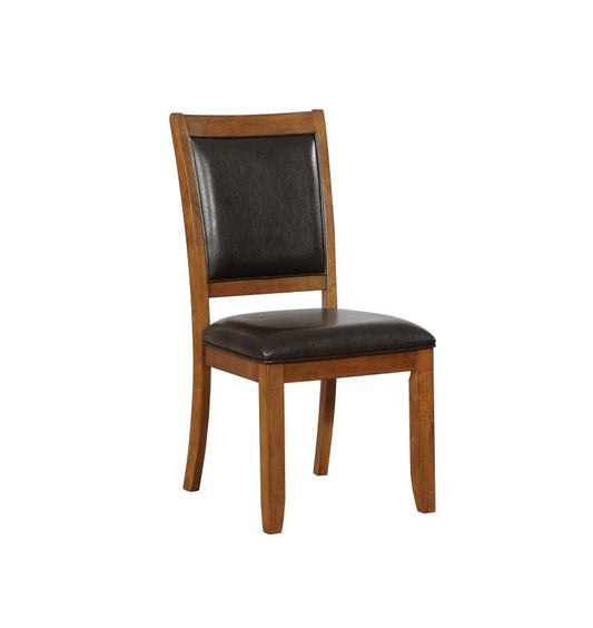 Nelms - Nelms Upholstered Side Chairs Deep Brown and Black (Set of 2)
