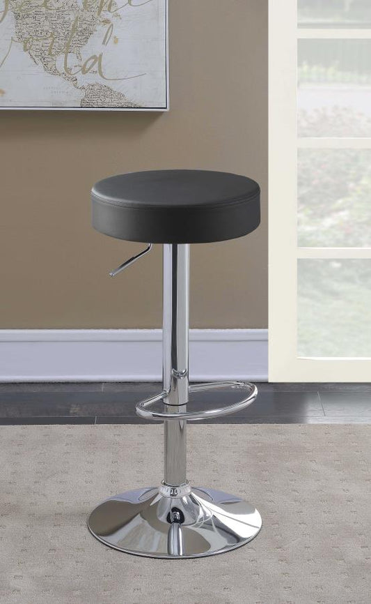 Ramses - Ramses 29" Adjustable Bar Stool Chrome and Black