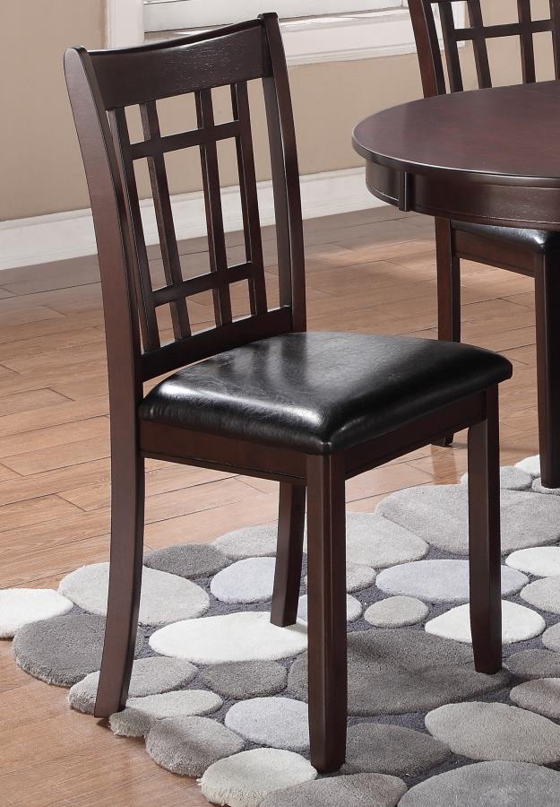 Lavon - Lavon Padded Dining Side Chairs Espresso and Black (Set of 2)