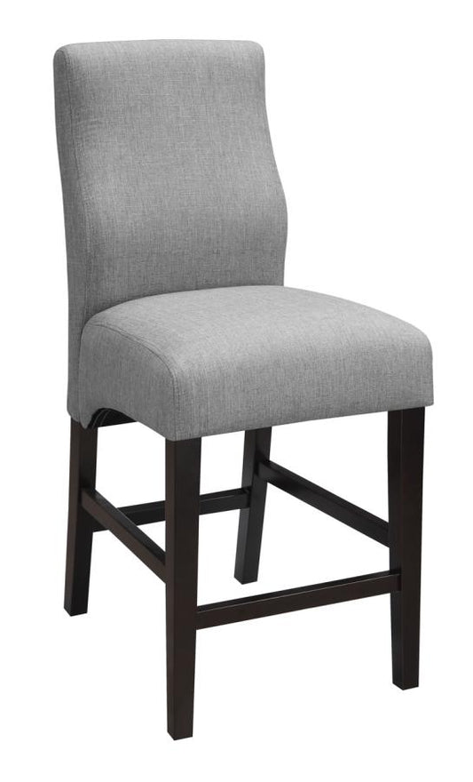 Mulberry - Mulberry Upholstered Counter Height Stools Grey and Cappuccino (Set of 2)