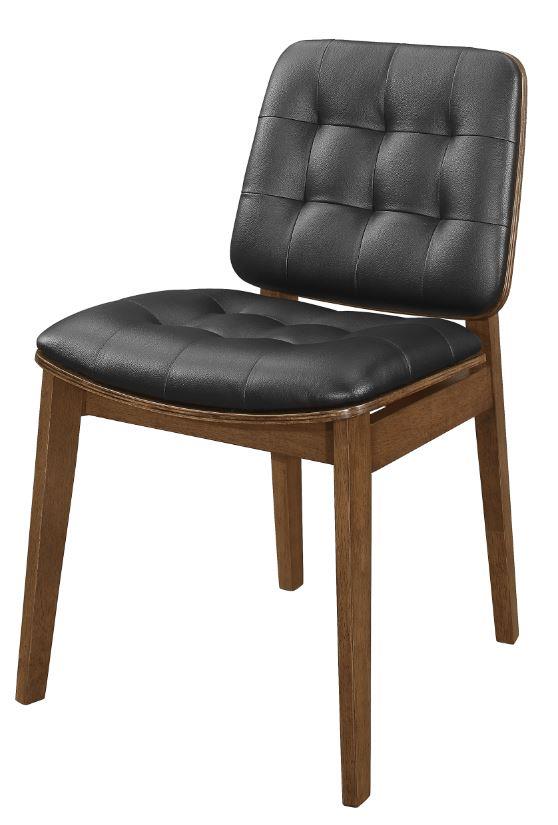 Otterson - Otterson Tufted Back Side Chairs Natural Walnut and Black (Set of 2)