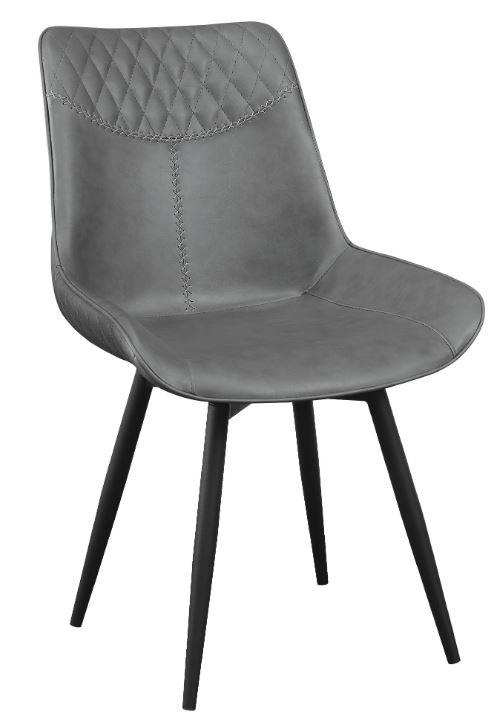 Brassie - Brassie Upholstered Side Chairs Grey (Set of 2)